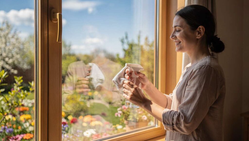 Lubisz myć okna na wiosnę? Badanie UJ łączy ten nawyk z mierzalnie niższym poziomem lęku