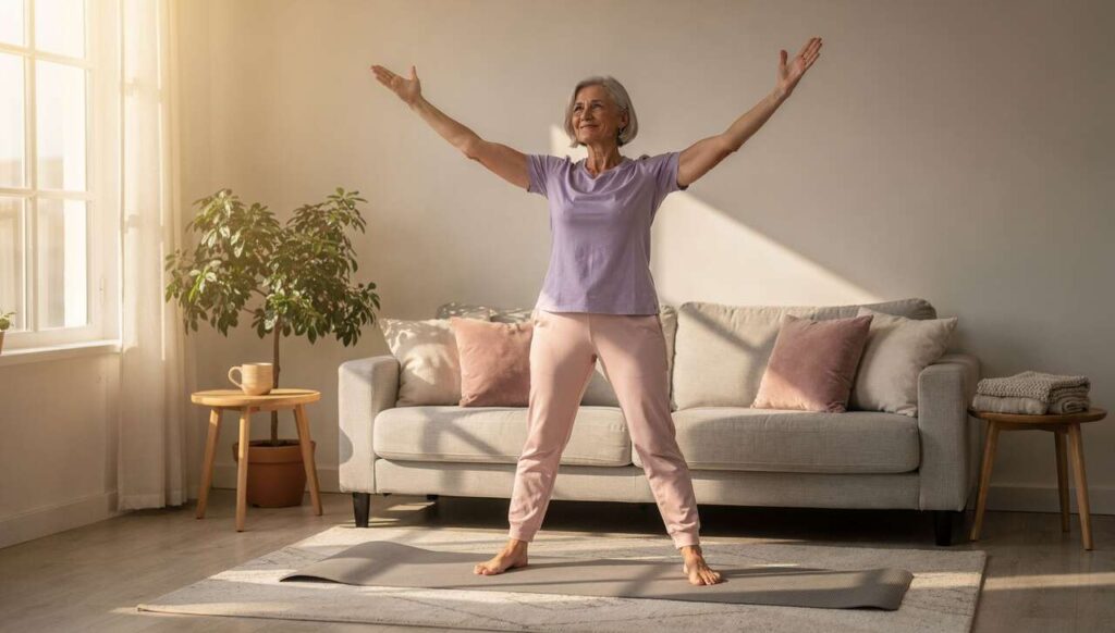 5 ćwiczeń rozciągających rano, które trenerzy polecają kobietom po 60. roku życia